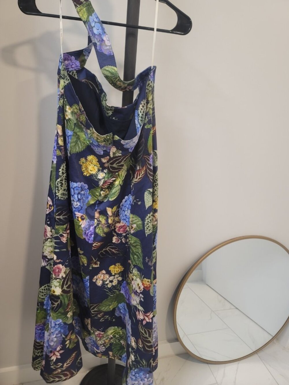 Cara Cara Floral Asher Halter Maxi Dress Women XL Backless Viscose Multicolor - Picture 4 of 7